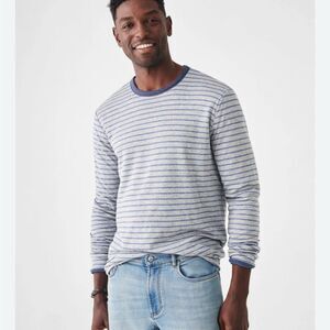 FAHERTY Cloud Reversible Crew Men's Striped Blue / light blue men’s XL